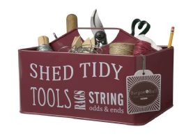 Burgundy Enamelware Shed Tidy